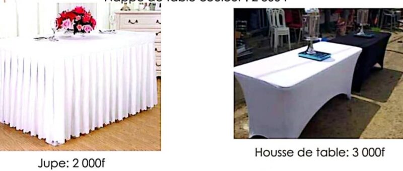 Locations de napes et tables évènementiels