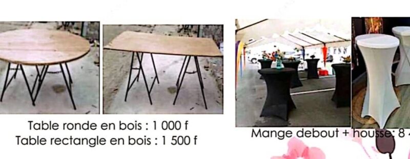 Locations de napes et tables évènementiels
