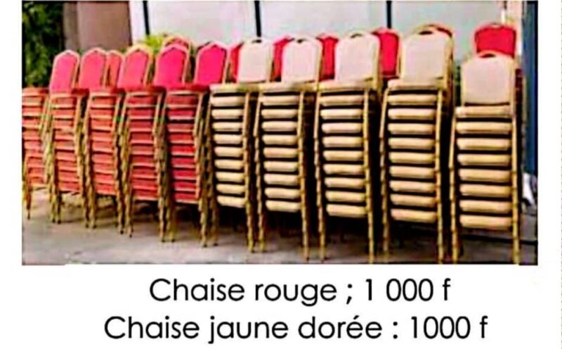 Location de chaises pour vos évènements