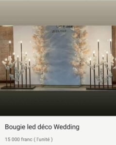 Location d'une bougie Led Déco