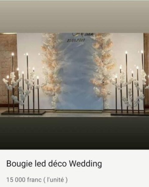 Location d'une bougie Led Déco