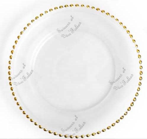 Location d'assiettes blanche