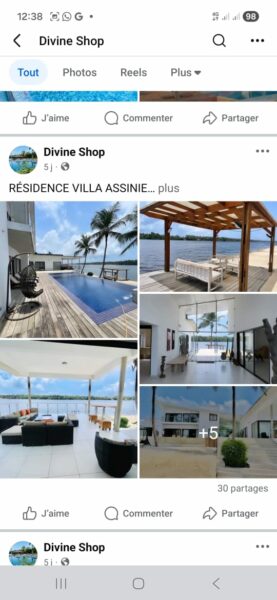 Location d'une Villa duplex haut standing de 15 pièces sur Deux plateaux Vallon